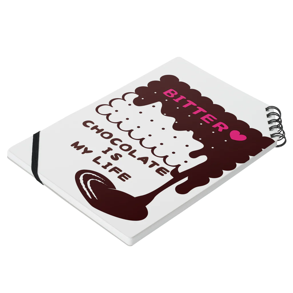 イラスト MONYAAT のCT99 CHOCOKATE IS MY LIFE*E Notebook :placed flat