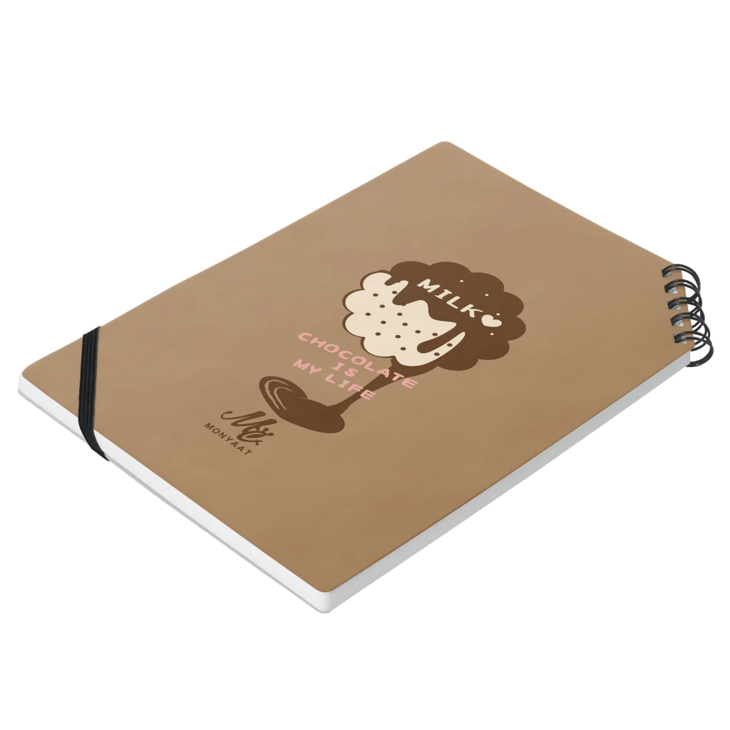イラスト MONYAAT のCT98 CHOCOKATE IS MY LIFE*E Notebook :placed flat