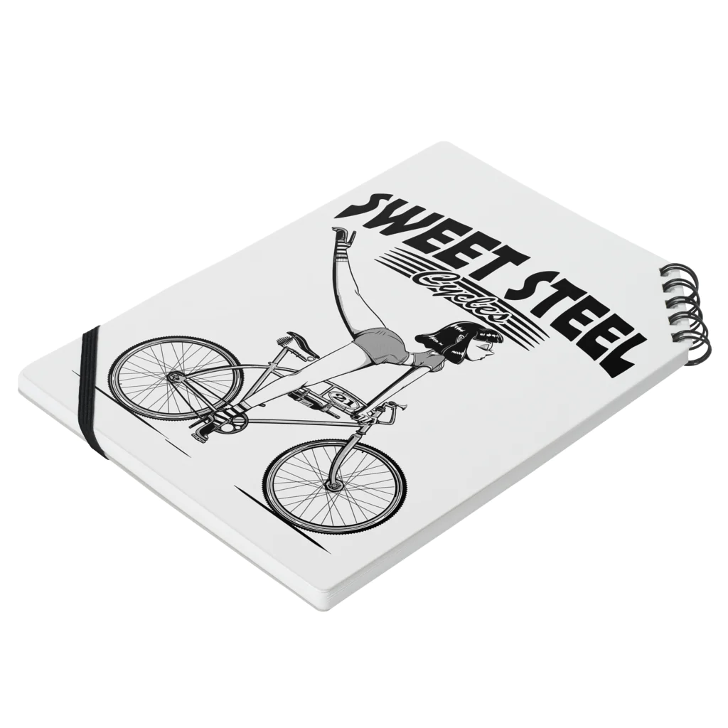 nidan-illustrationの"SWEET STEEL Cycles" #1 Notebook :placed flat