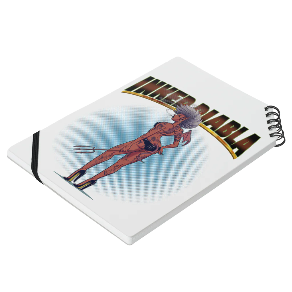 nidan-illustrationの"INKED DIABLA" Notebook :placed flat