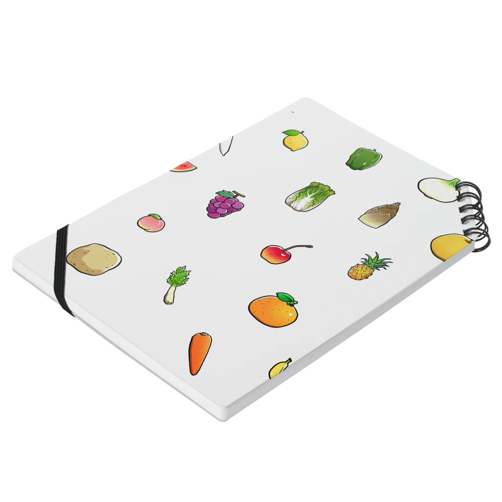 オカヤマの野菜と果物 Notebook :placed flat