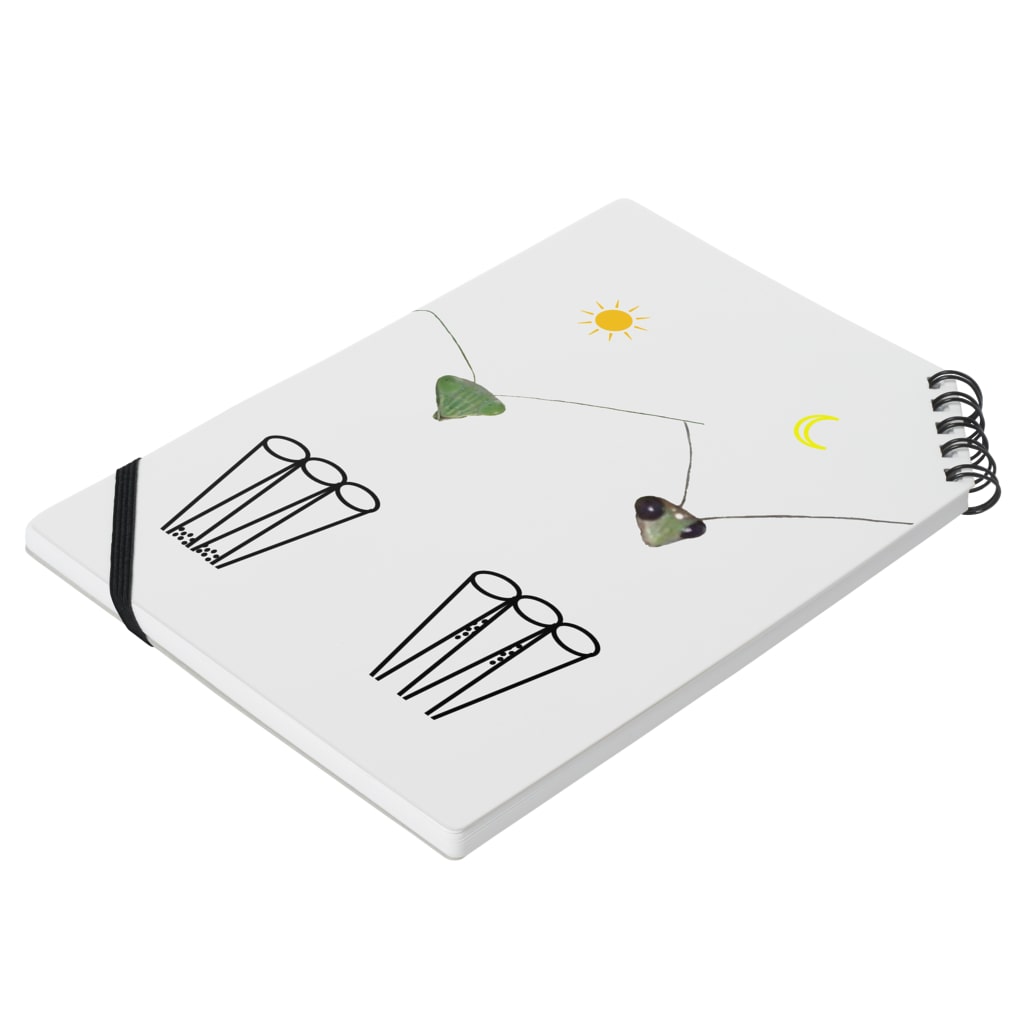 L_arctoaのカマキリの昼と夜の複眼（絵文字、背景透過ver） Notebook :placed flat