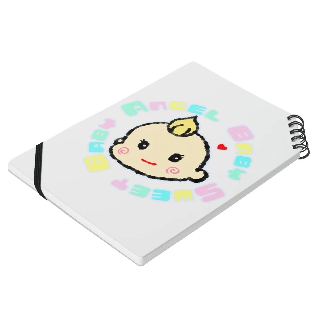 ぽんぽこあんぽんたんの天使な赤ちゃん Notebook :placed flat