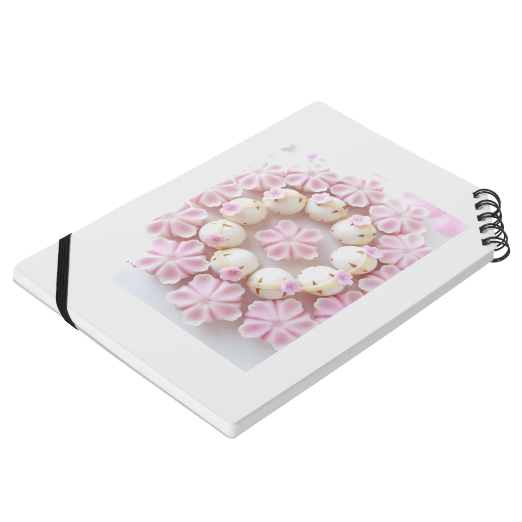 あやこなの桜姫さまと桜の練り切りのノート Notebook :placed flat