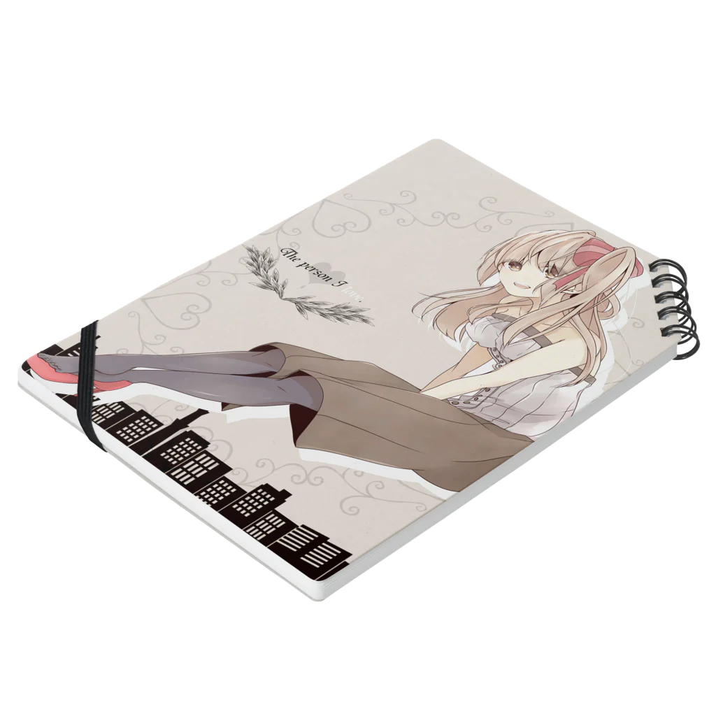 Chikage_ﾁｶｹﾞのThe person I love NOTEBOOK Notebook :placed flat