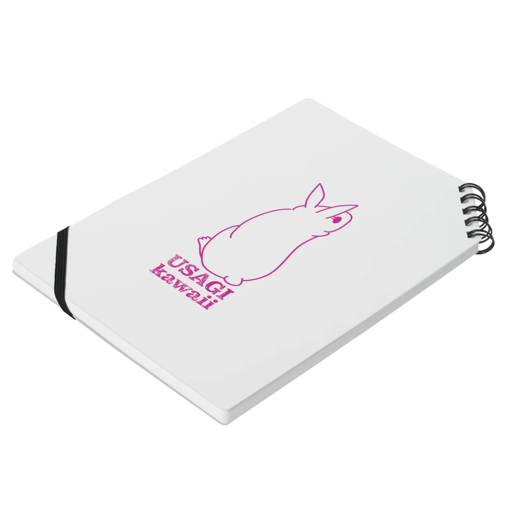 USAGI DESIGN -emi-のUSAGI kawaii Notebook :placed flat