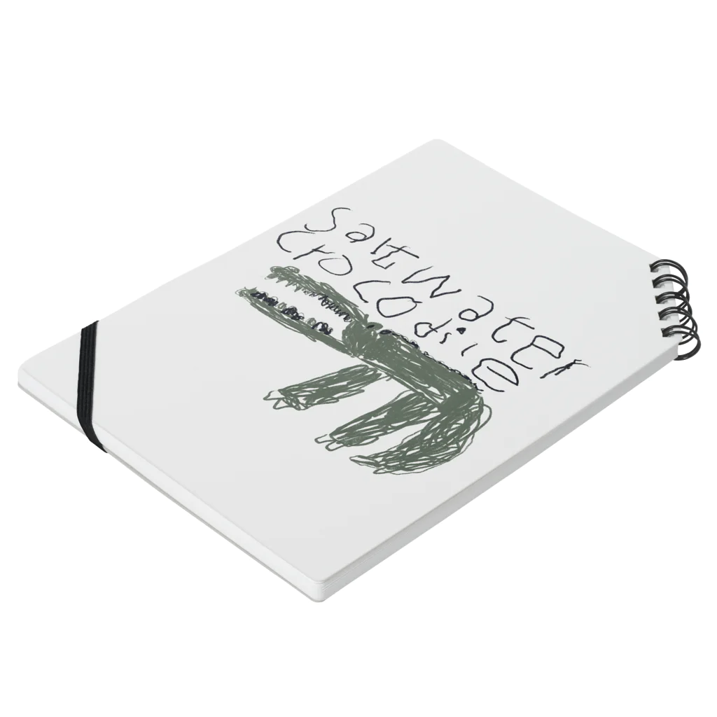 sotagogoのsaltwater crocodile Notebook :placed flat