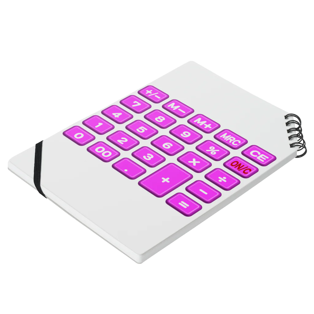 高速紙工業株式会社の電卓pink Notebook :placed flat