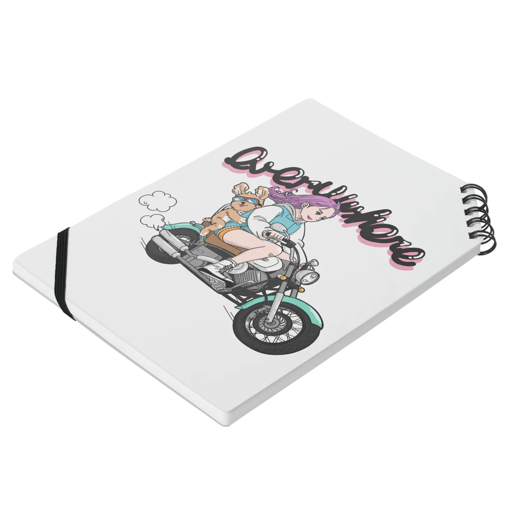 RIKAの【girl】biker2 Notebook :placed flat