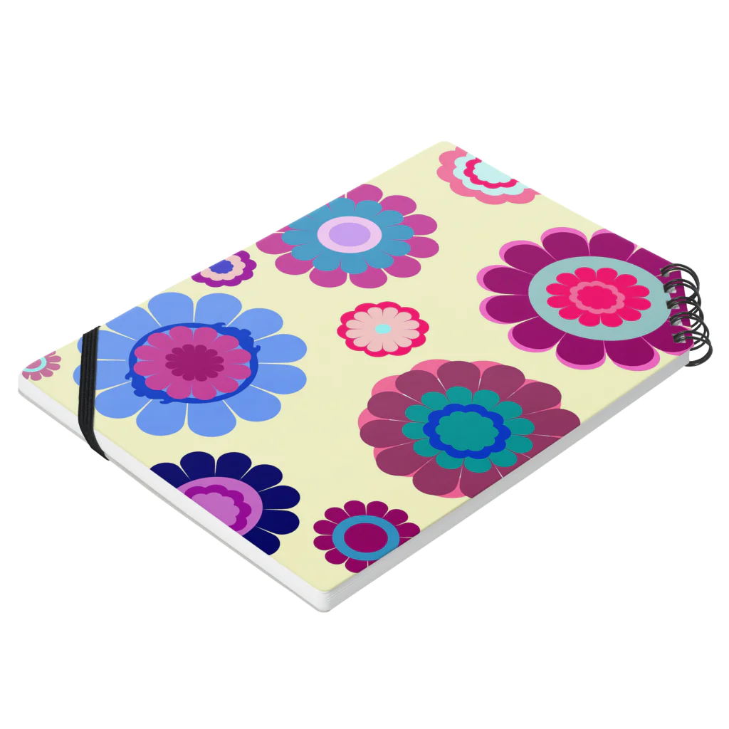 anesse気まぐれshopのretro flower Notebook :placed flat