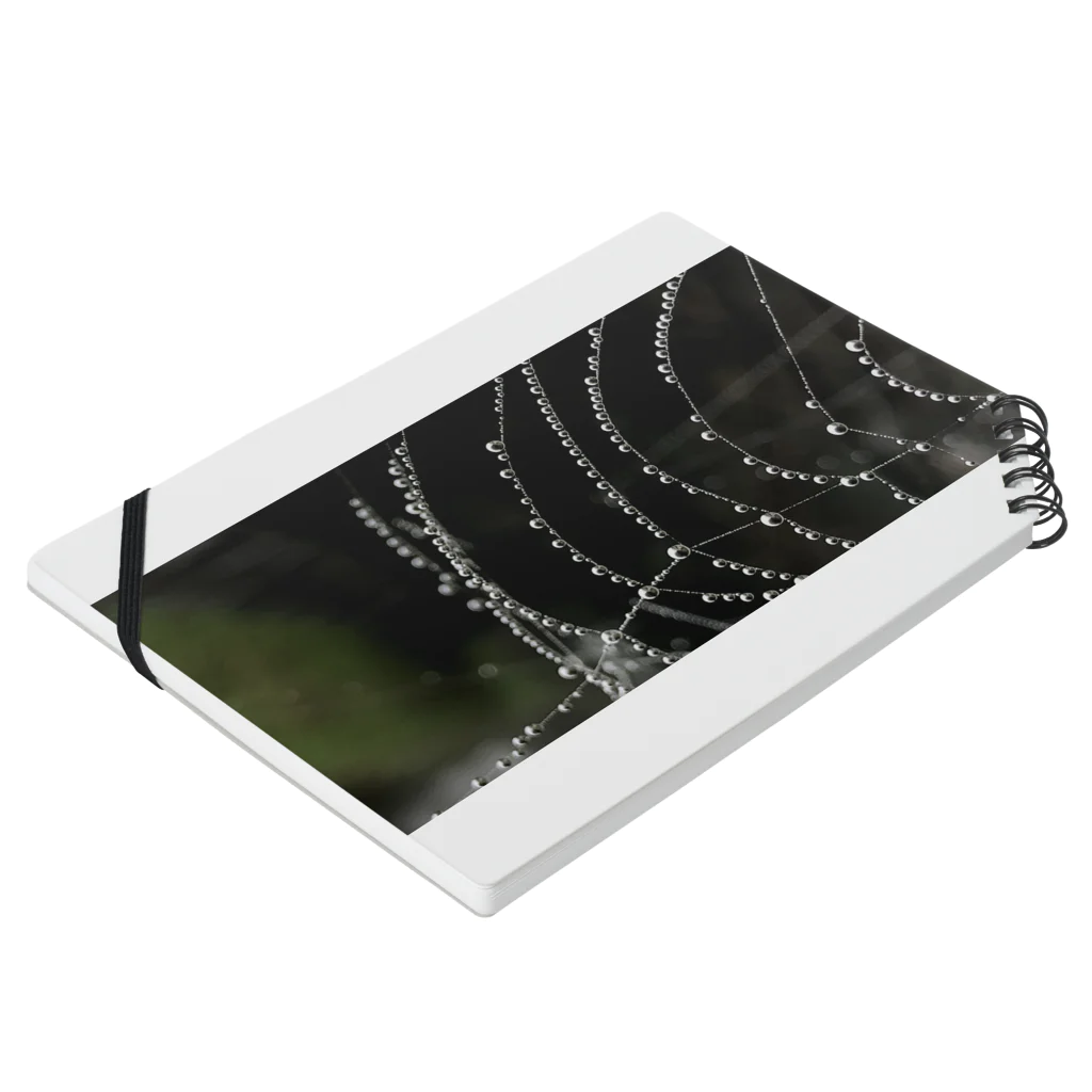 Simprick26のspiderweb drop Notebook :placed flat