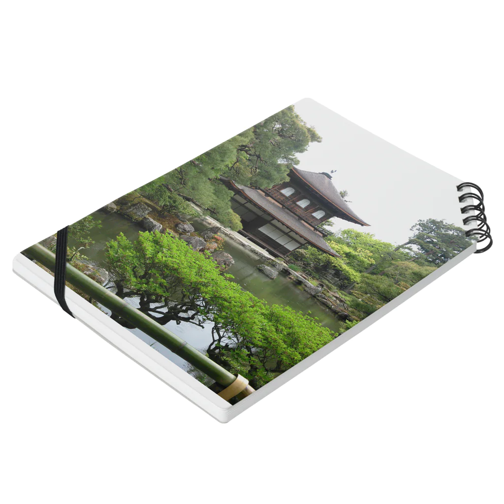 空飛ぶモモンガの銀閣寺（京都） Notebook :placed flat