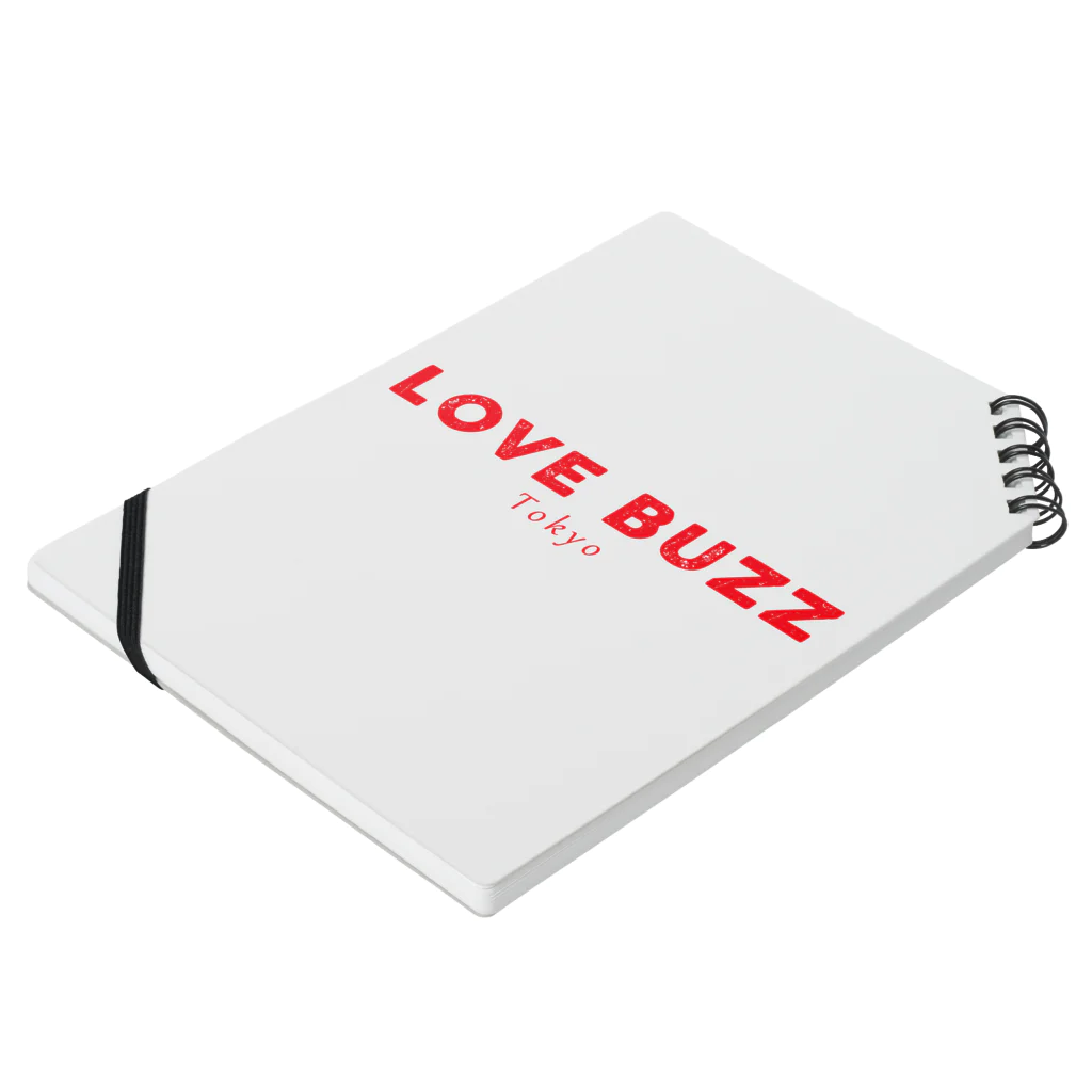 LOVEBUZZのLOVEBUZZ logo RED Notebook :placed flat