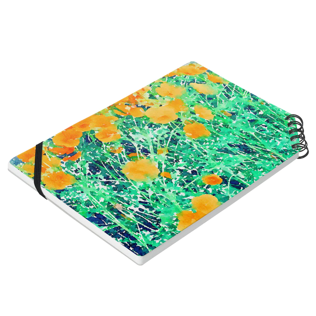 yunyunlivvyのCalifornia poppy Notebook :placed flat