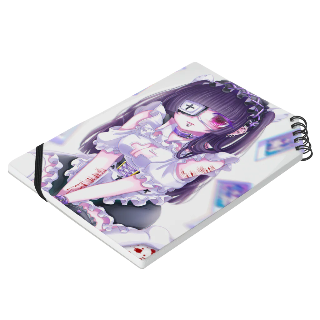 来世の林檎しゃん のSuicide Maid 紫色💜 Notebook :placed flat