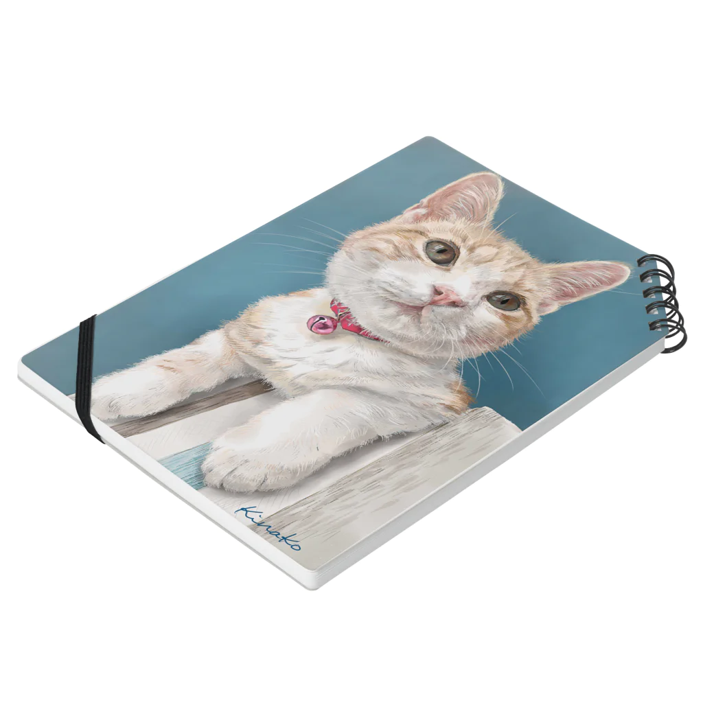 kinako-japanのアメリカンショートヘアのボワちゃん猫絵 Notebook :placed flat