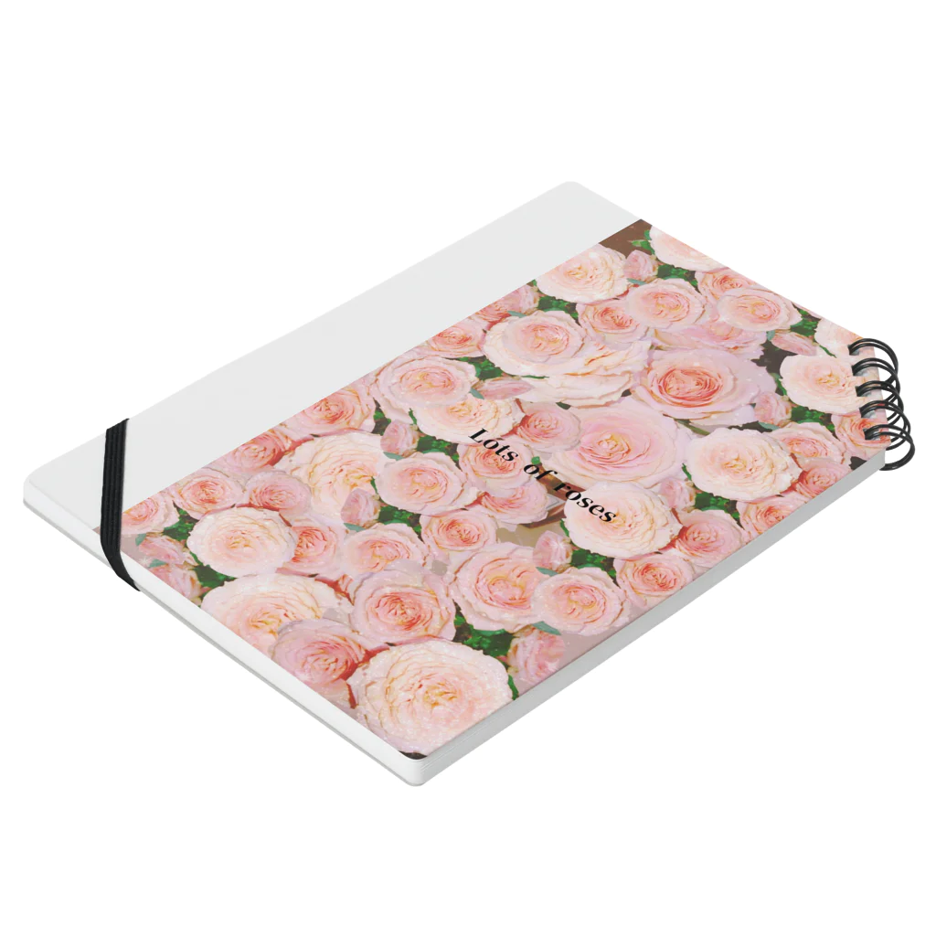 水彩屋のLots of roses Notebook :placed flat