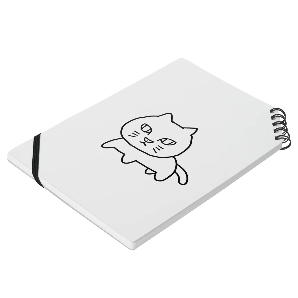 ねこひげの猫ですけど何か【白猫】 Notebook :placed flat