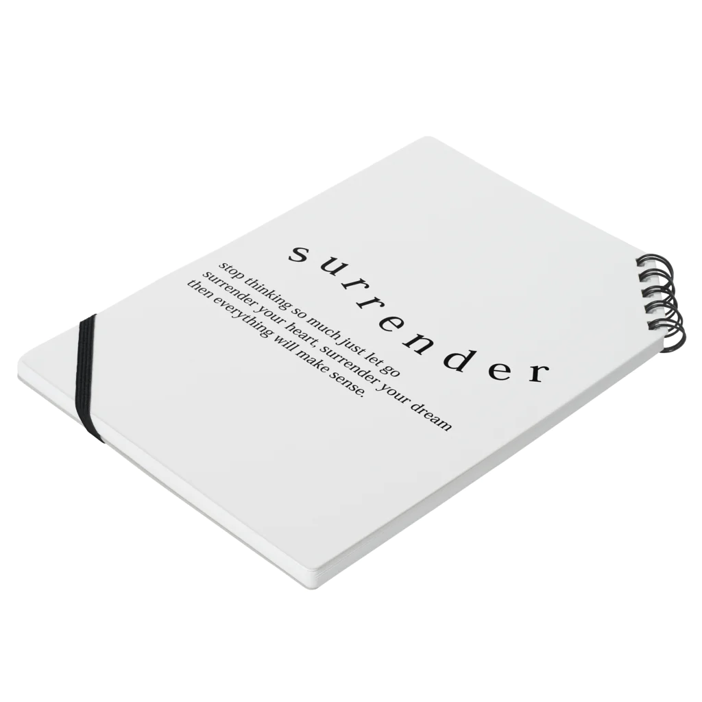 āsana ｱｰｻﾅのsurrender（サレンダー） Notebook :placed flat