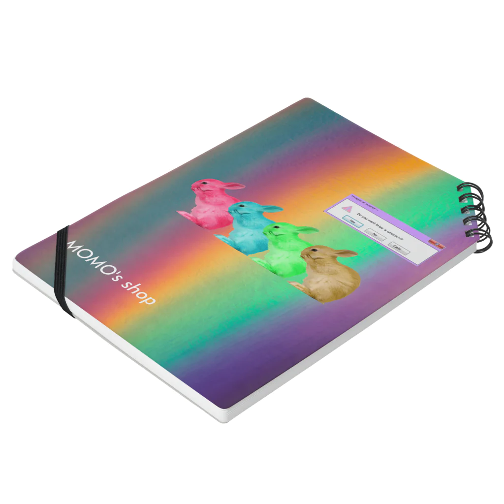 𝙈𝙊𝙈𝙊'𝙨 𝙎𝙝𝙤𝙥のrabbit×4 Notebook :placed flat