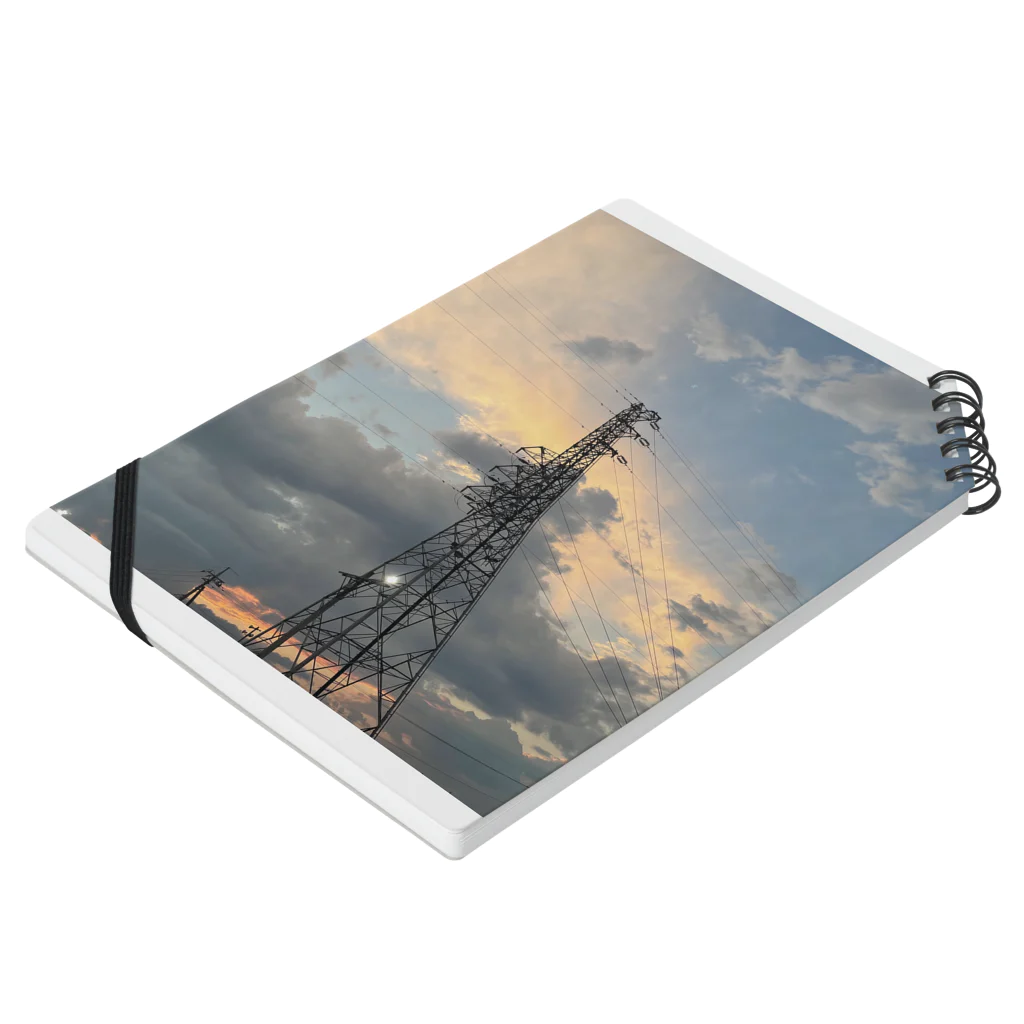 Aki’s design shopの(セール中)Sunset over the tower Notebook :placed flat