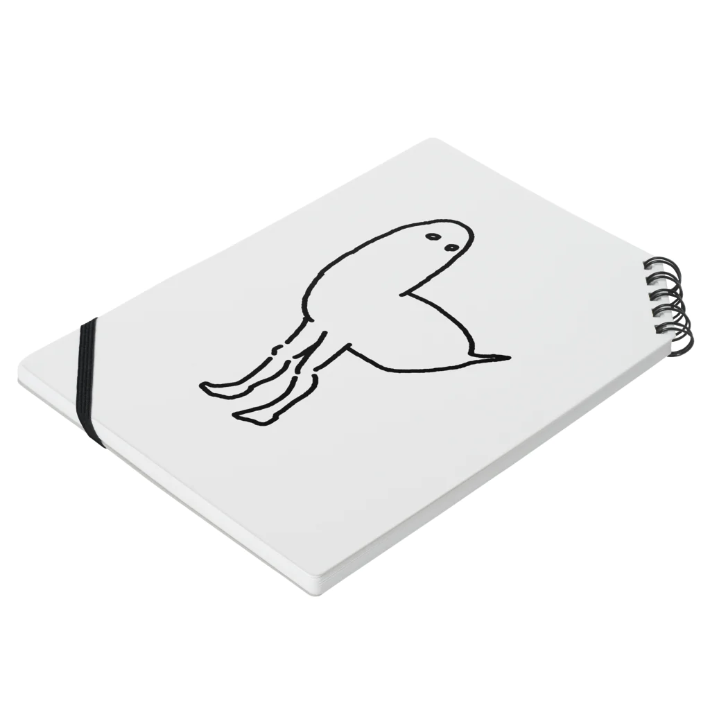 MAUMEEの人間の足がはえた鳥 Notebook :placed flat