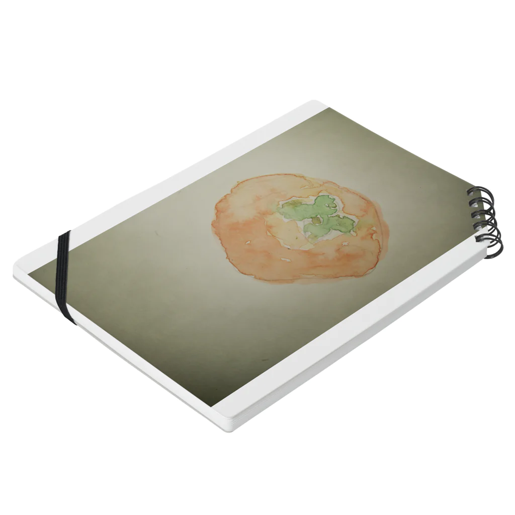 TSUMAのお店の柿の絵 Notebook :placed flat