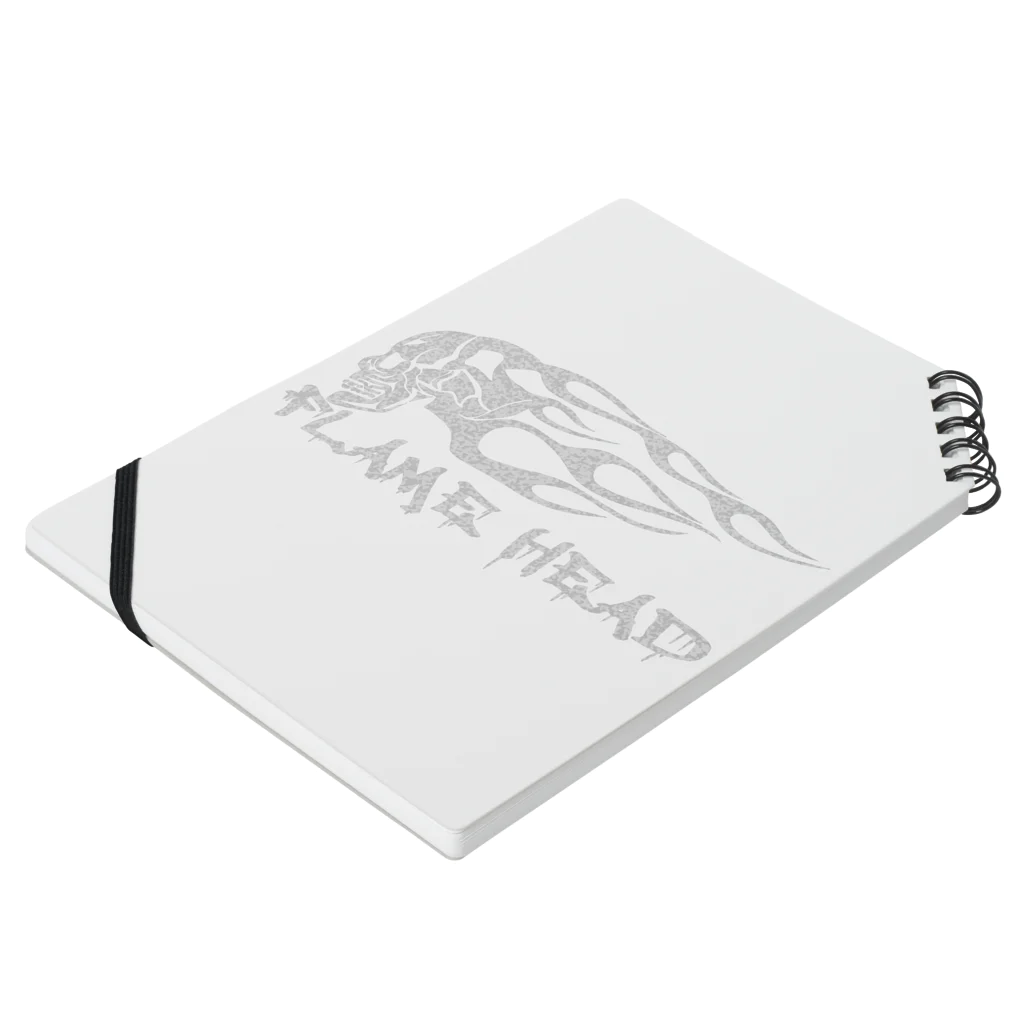 Ａ’ｚｗｏｒｋＳのFLAME HEAD WHT Notebook :placed flat