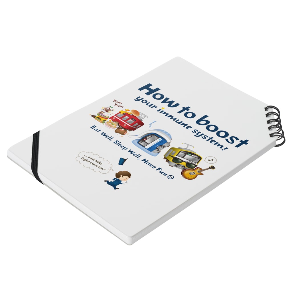 Train Kids! SOUVENIR SHOPの元気の秘訣 !  Notebook :placed flat