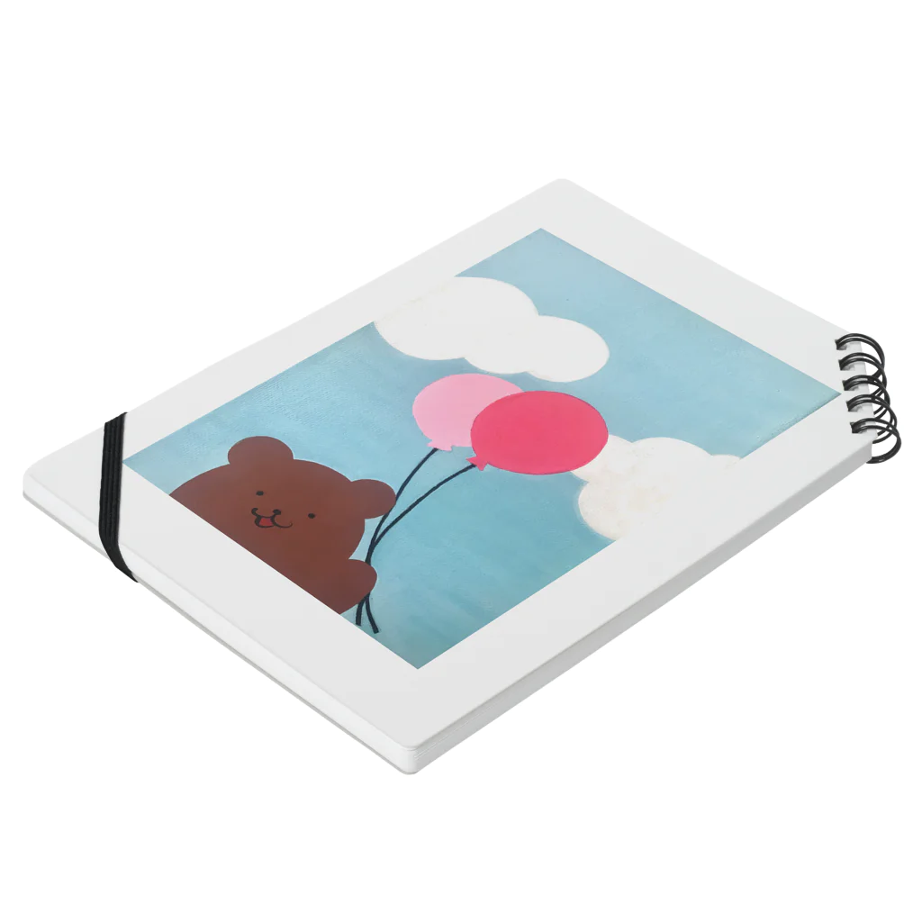 mimi☆の風船とくまさん Notebook :placed flat