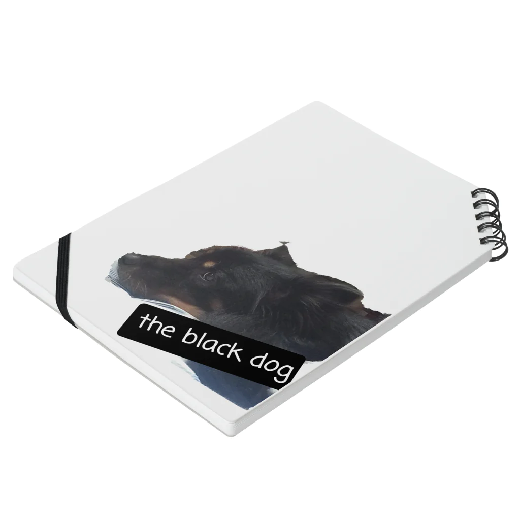 SASARiNS のThe black dog Notebook :placed flat