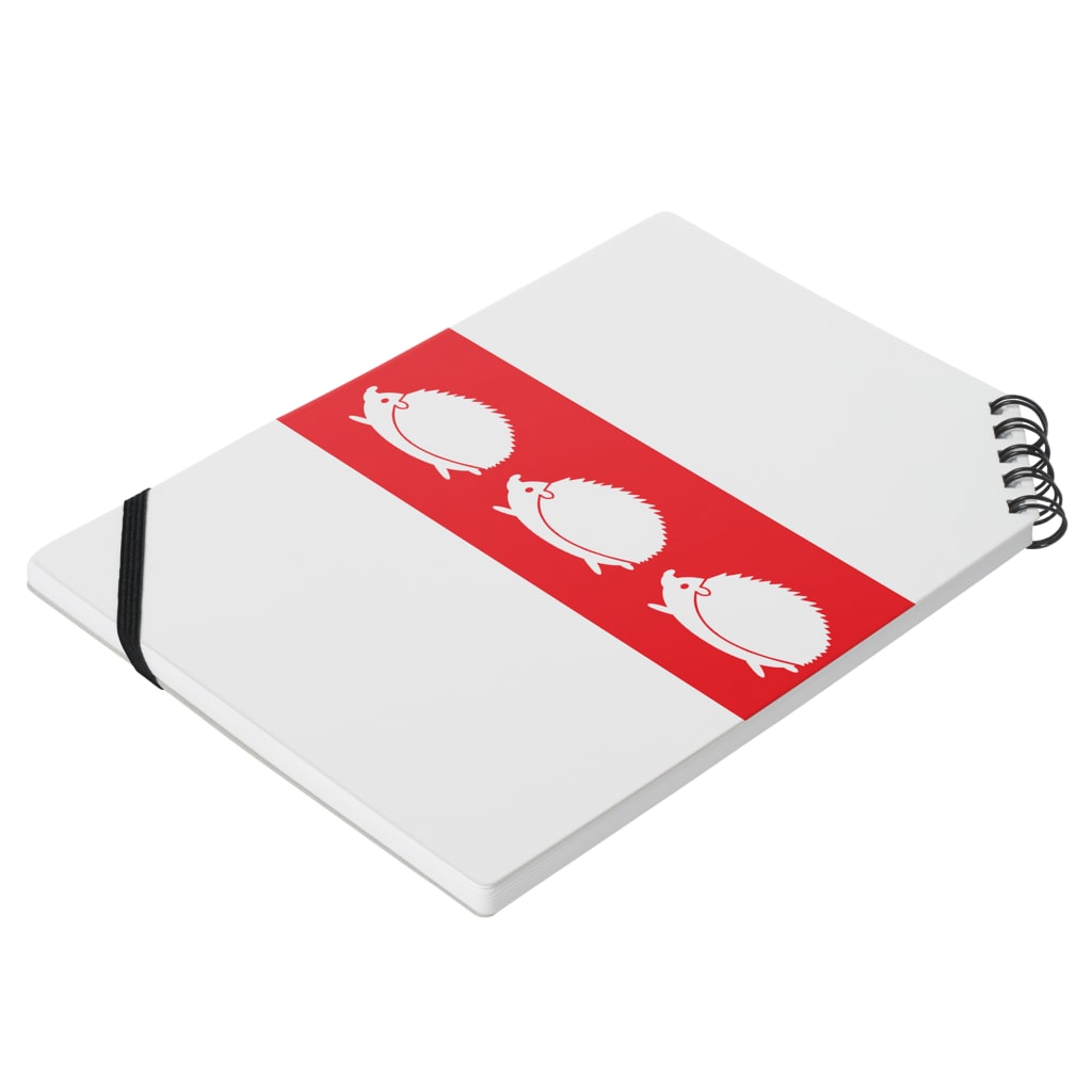 HarikoHarioの紅白はりねずみ Notebook :placed flat