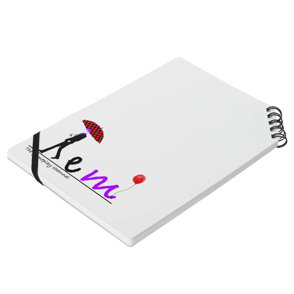 Tem(テム)🎈@ゲーム実況の白・淡色デザイン Notebook :placed flat