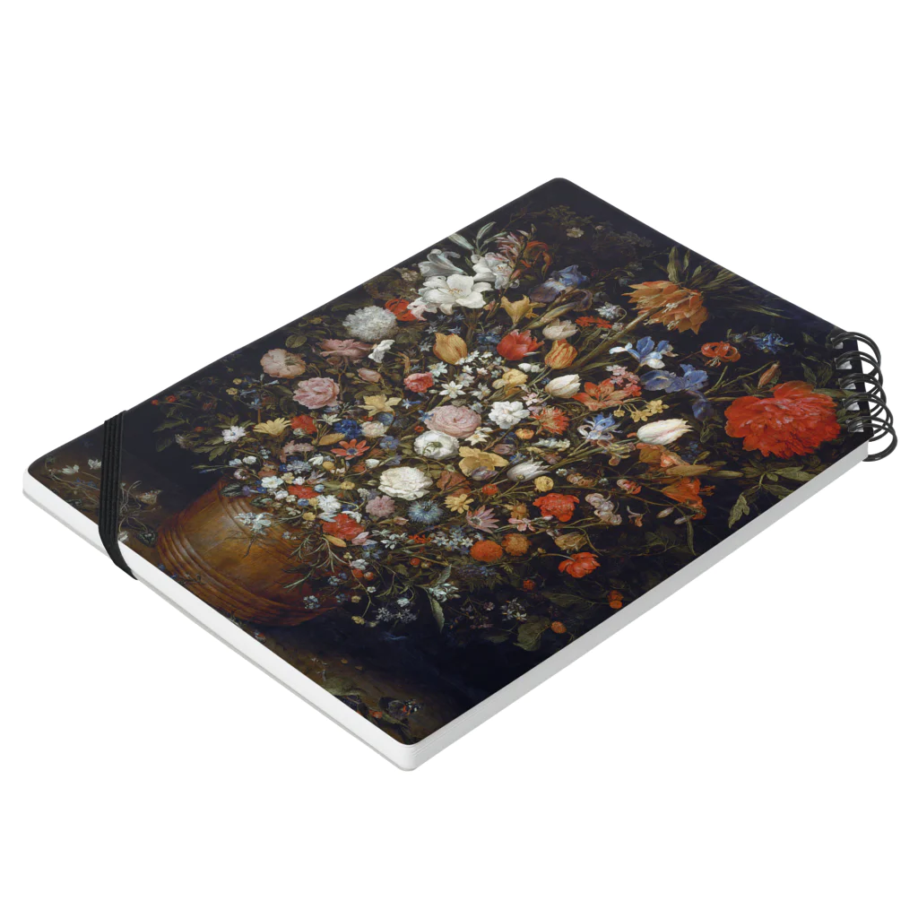 世界の絵画アートグッズのヤン・ブリューゲル（父）《木の器に咲く花》 ノートの平置き
