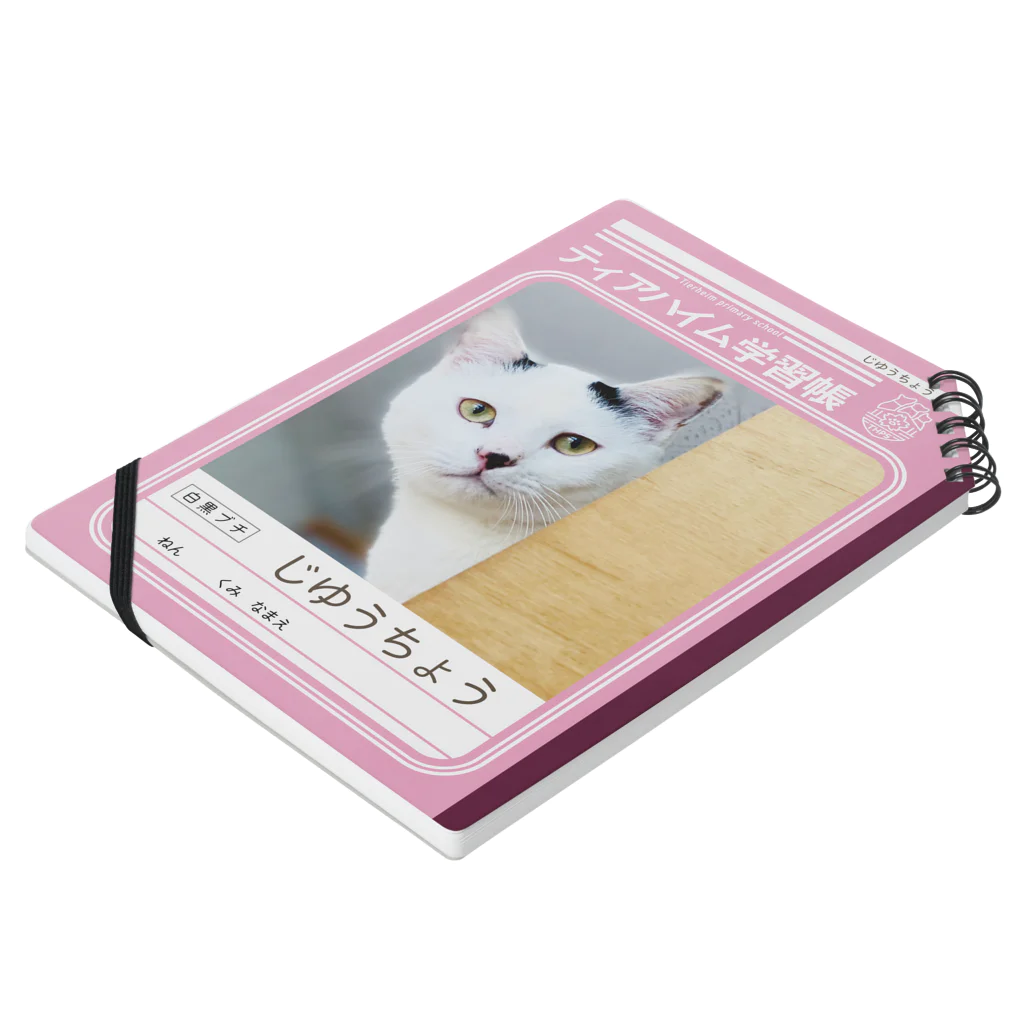 保護ねこ施設 ティアハイム小学校の【保護ねこ寄付型商品】しらたま学習帳 Notebook :placed flat