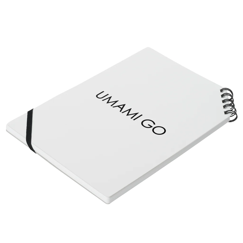 UMAMI GOのUMAMIGO シンプルロゴシリーズ Notebook :placed flat