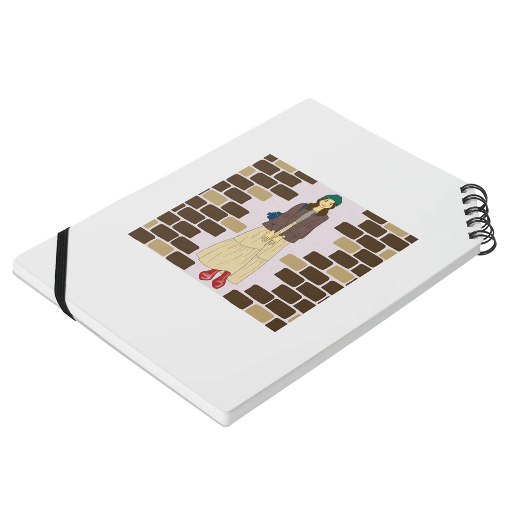yuufのchocolate-brown brick Notebook :placed flat