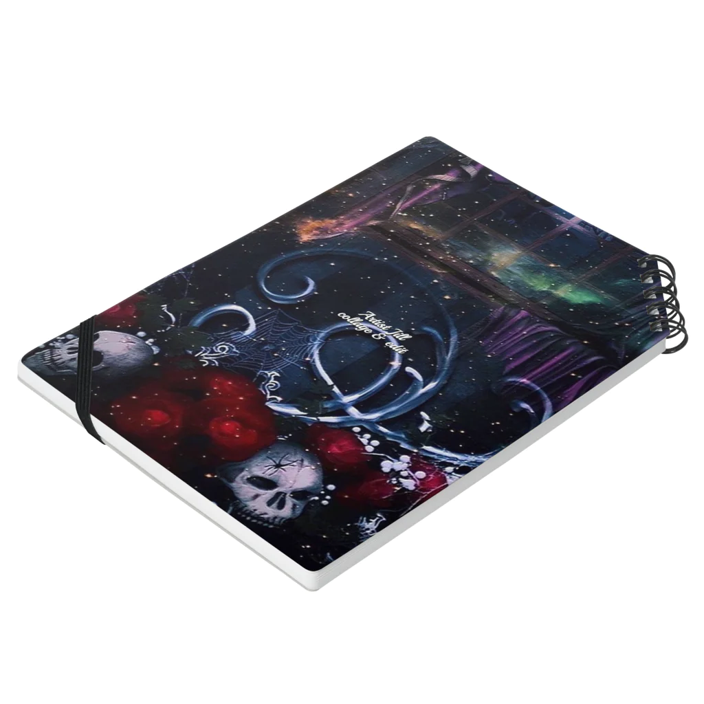 【ホラー専門店】ジルショップの(縦長)Dark Gothic Notebook :placed flat