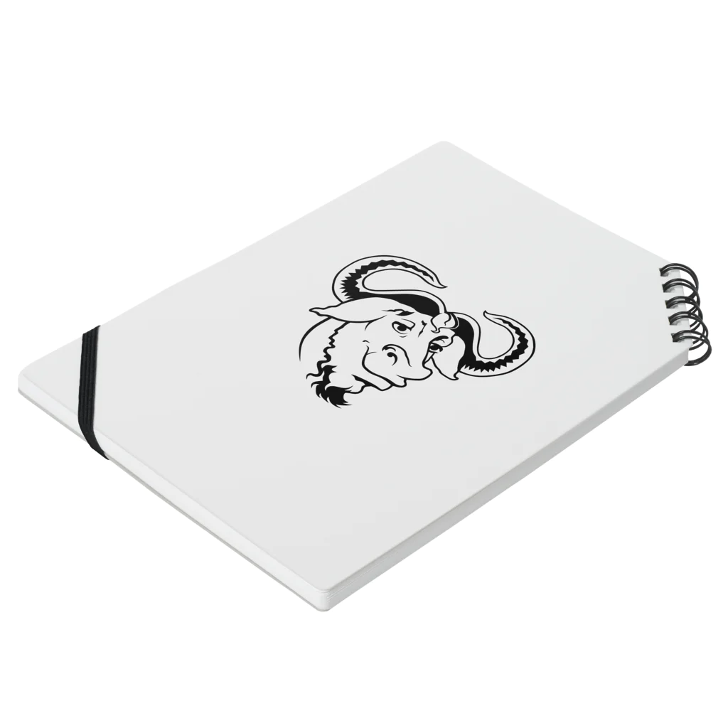 パサパサのサナギのGNU の頭 Notebook :placed flat