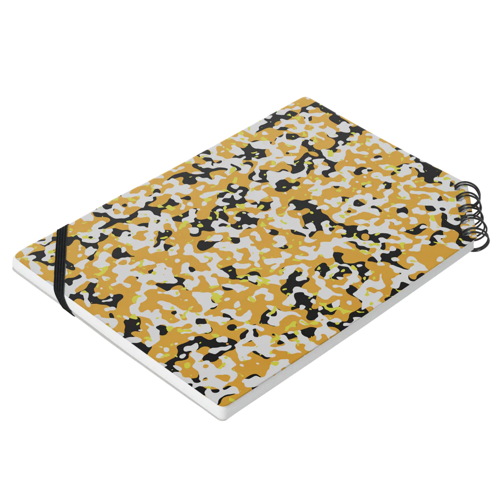 Military Casual LittleJoke のCamo AGR Yellow アグレッサー迷彩 黄色 Notebook :placed flat