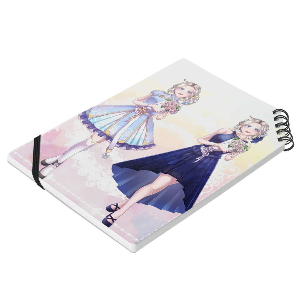 雪音storeの【数量限定】お祝い（昼・夜ver.）ノート Notebook :placed flat