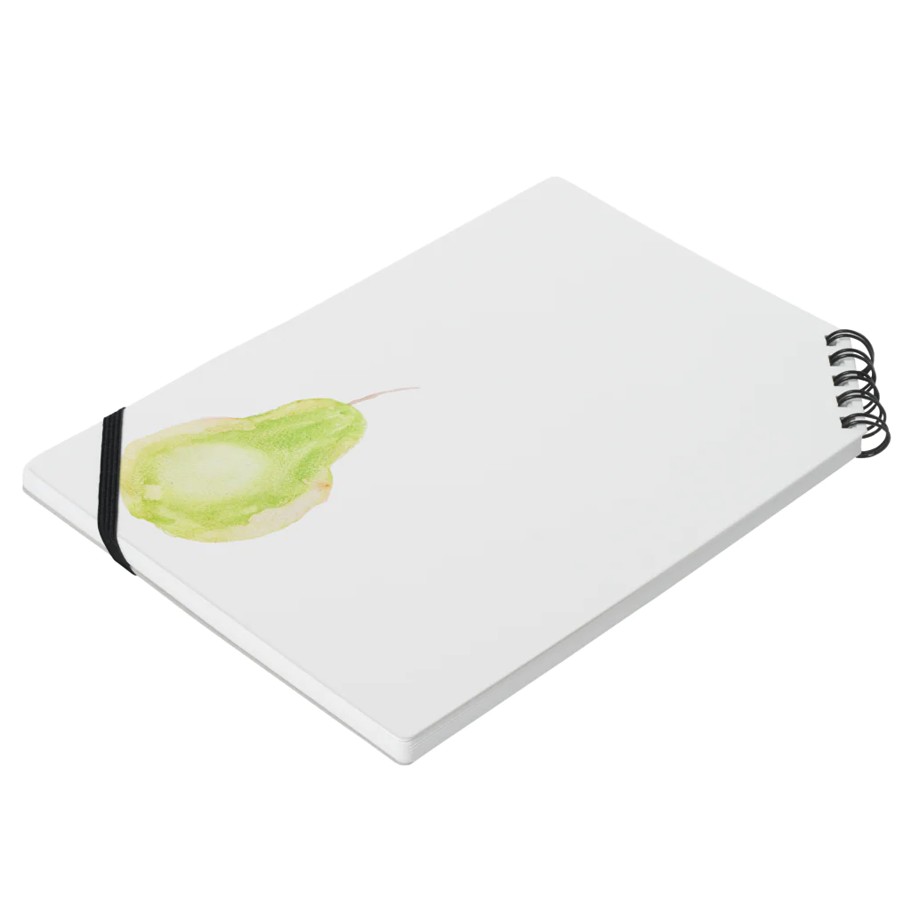 水彩フルーツの水彩 洋なし Notebook :placed flat