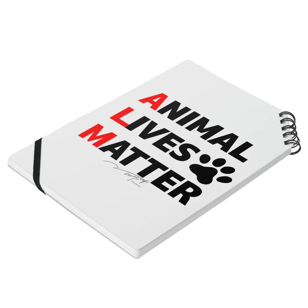 HGA48 動物愛護チャリティーグッズのAnimal Lives Matter ノートの平置き