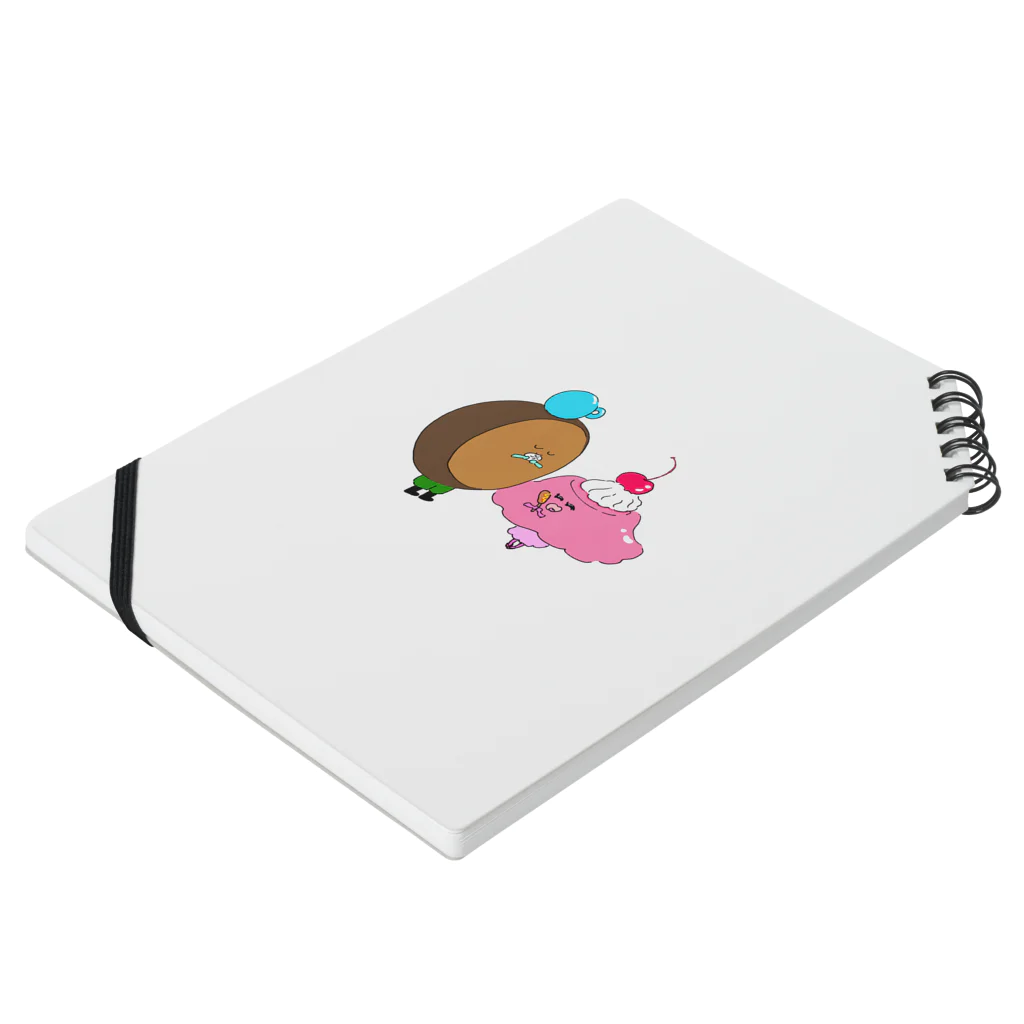 おにぎり堂のパンケーキとゼリー シンプルバージョン Notebook :placed flat