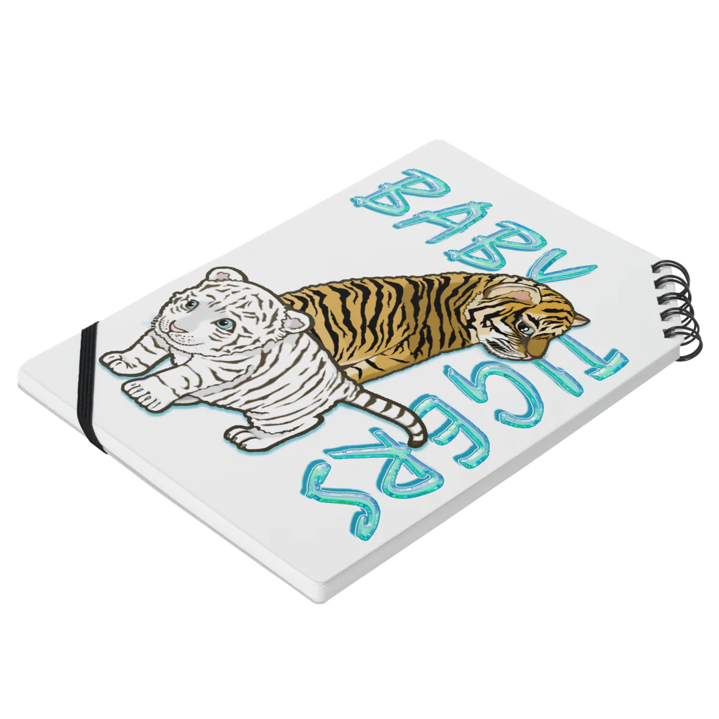 LalaHangeulのBABY TIGERS Notebook :placed flat