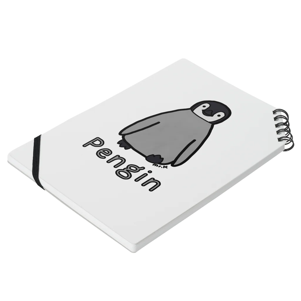 MrKShirtsのPengin (ペンギン) 色デザイン ノートの平置き