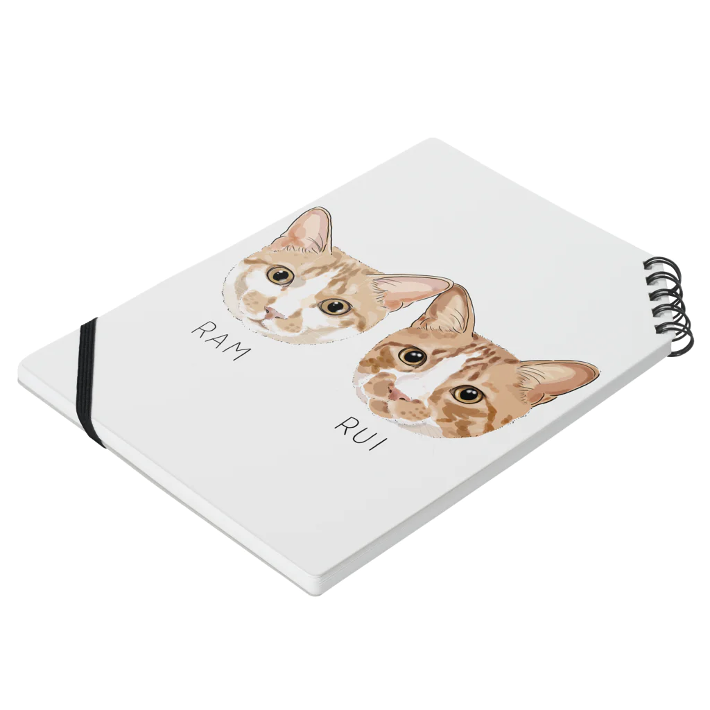 みきぞーん｜保護猫 ミッキー画伯と肉球とおともだちのram&rui Notebook :placed flat