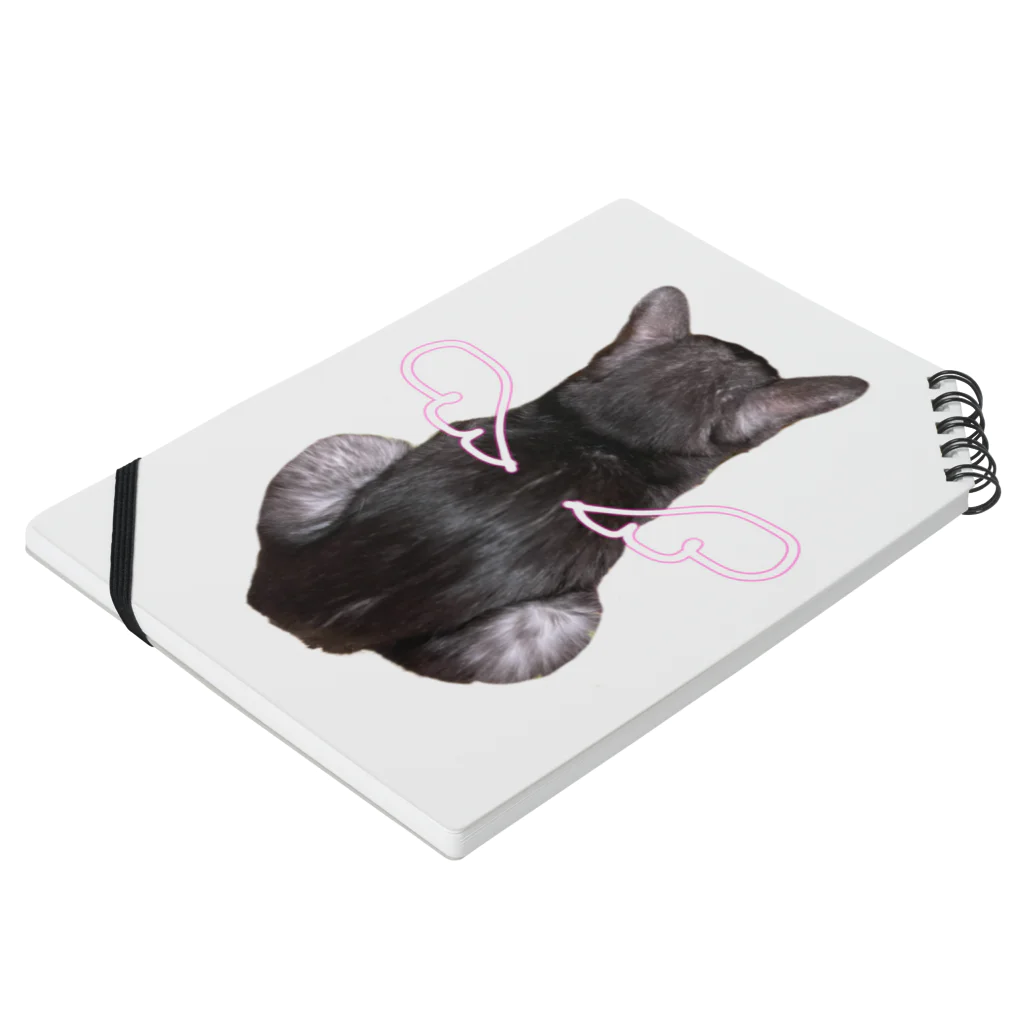 nya nya*の天使のバックショットねこ Notebook :placed flat