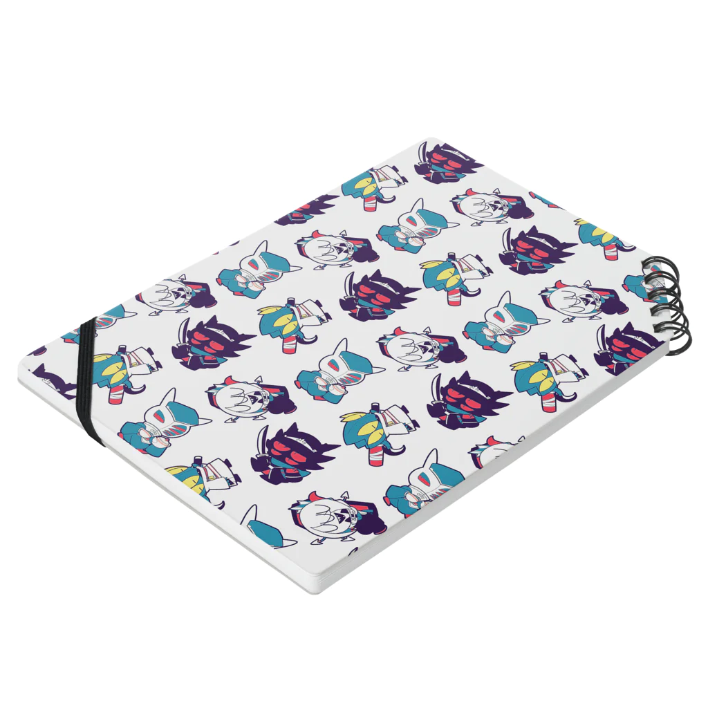 UMIMU SHOPのkawaii tagan tricolourwave Notebook :placed flat