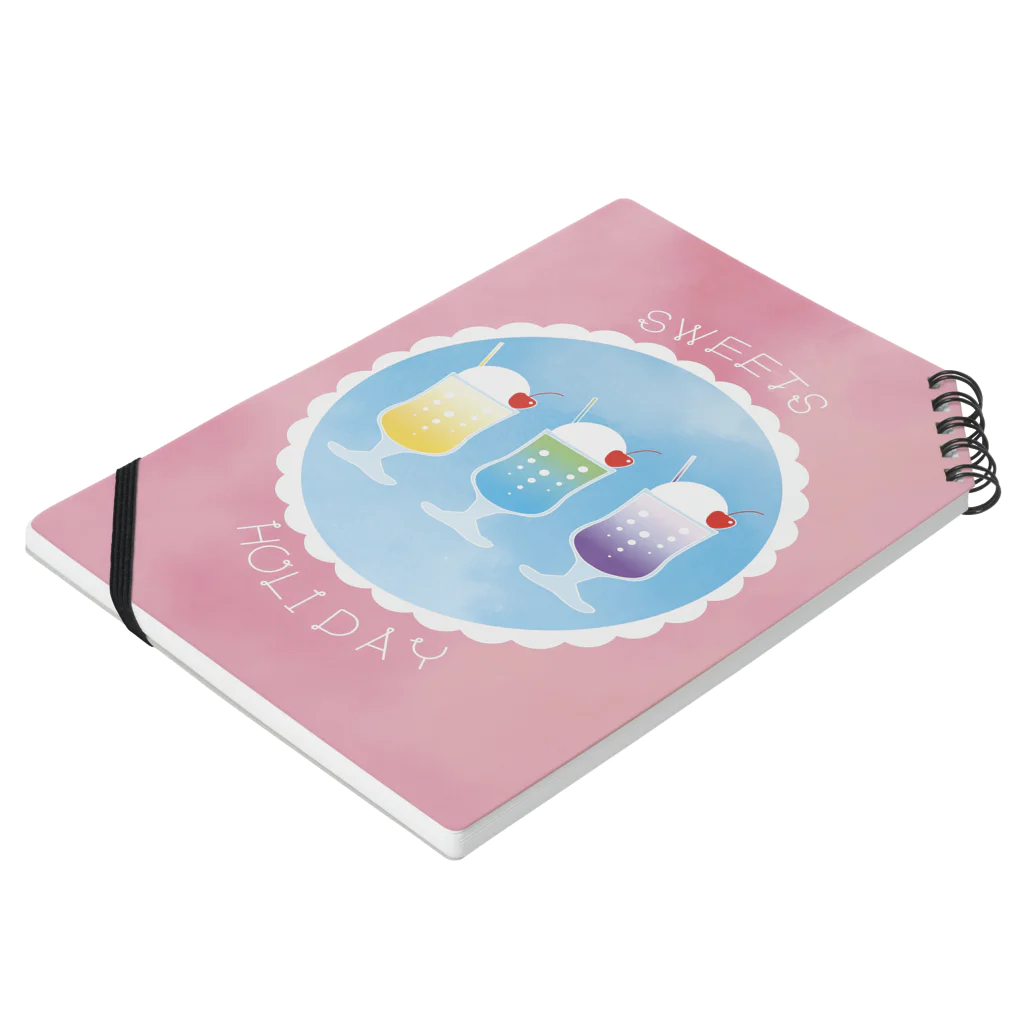 miliのsweets holiday Notebook :placed flat